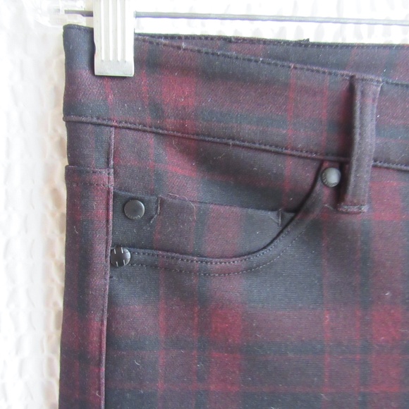 Liverpool 8P Dark Red Navy Super Stretch Form Fit Ankle Pants Petite 8/29 New - Picture 1 of 9